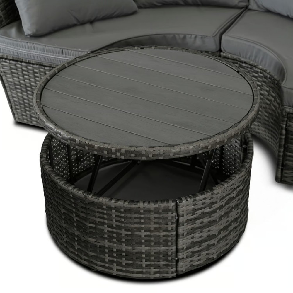 Набір садових меблів Mebel Elite California Garden Gray ME.CALIFORNIA/CP/RT/OGR/ZES