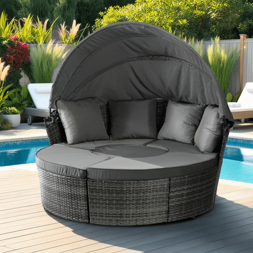 Набір садових меблів Mebel Elite California Garden Gray ME.CALIFORNIA/CP/RT/OGR/ZES