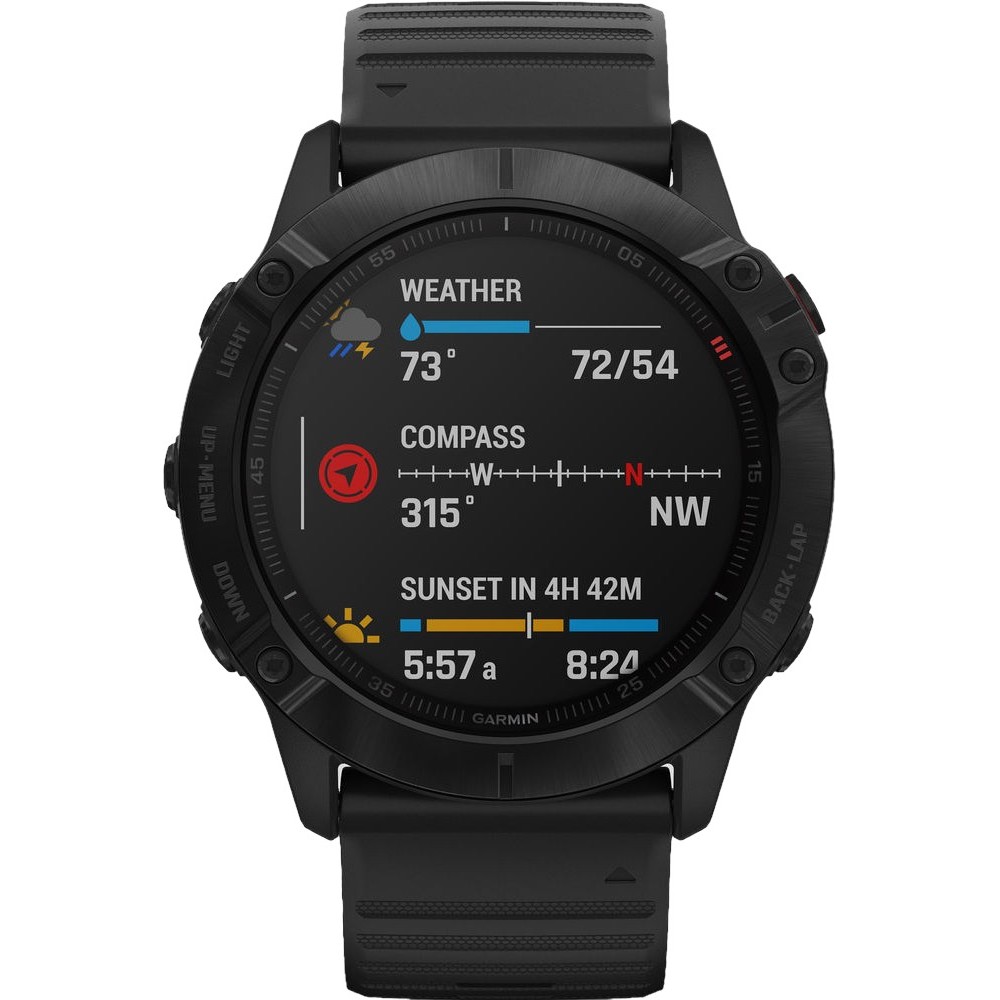 Спортивний годинник Garmin Fenix ​​6X Pro Black with Black Band (010-02157-01/00)