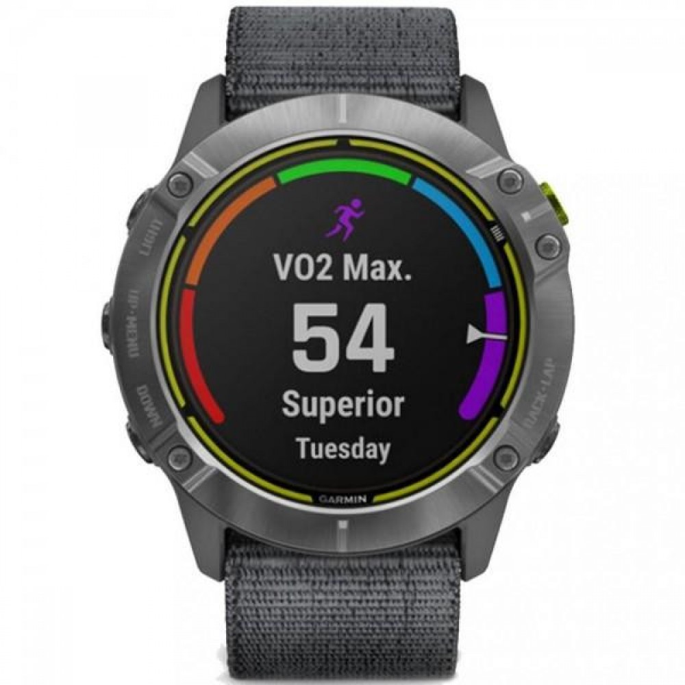 Смарт-годинник Garmin Enduro Steel with Gray UltraFit Nylon Strap (010-02408-00/10)