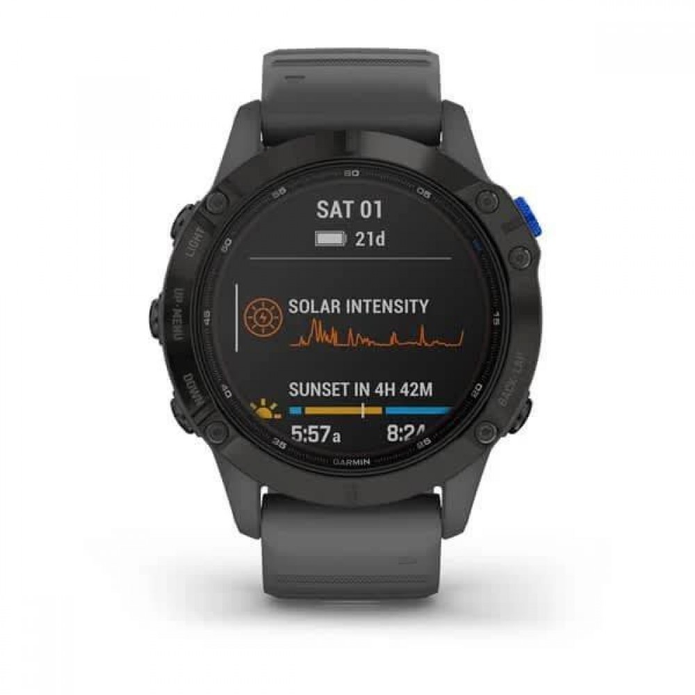 Смарт-годинник Garmin Fenix ​​6 Pro Solar Edition Black With Gray Band (010-02410-11/10)