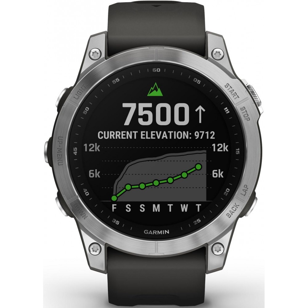 Смарт-годинник Garmin Fenix 7 Silver with Graphite Band (010-02540-00/01)
