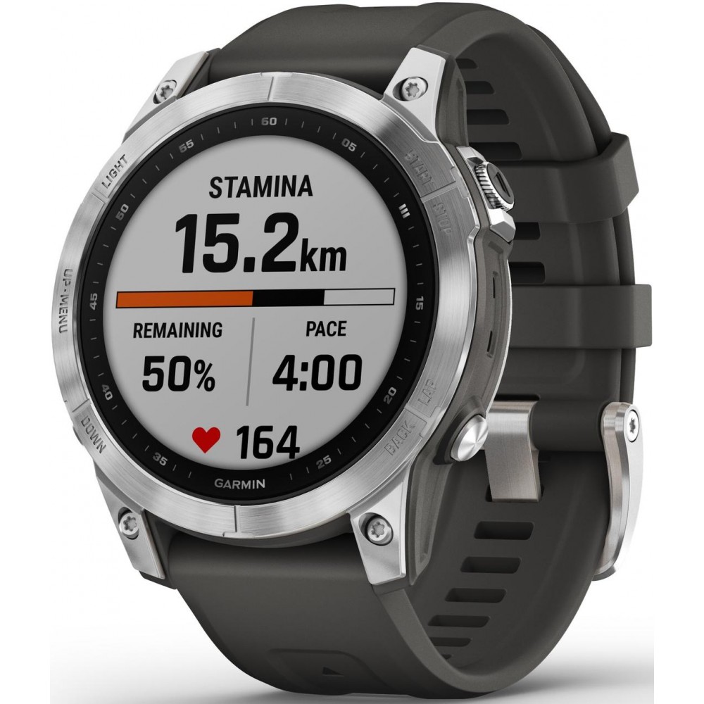 Смарт-годинник Garmin Fenix 7 Silver with Graphite Band (010-02540-00/01)