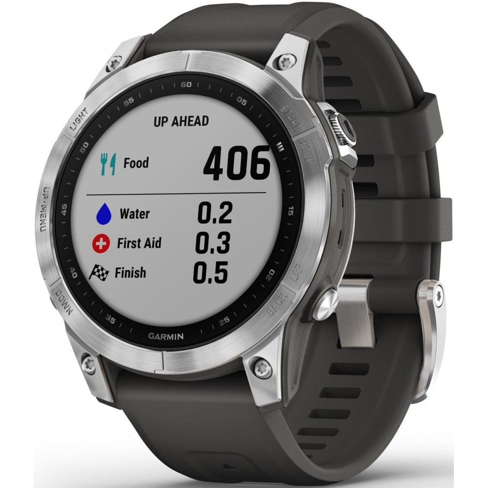 Смарт-годинник Garmin Fenix 7 Silver with Graphite Band (010-02540-00/01)