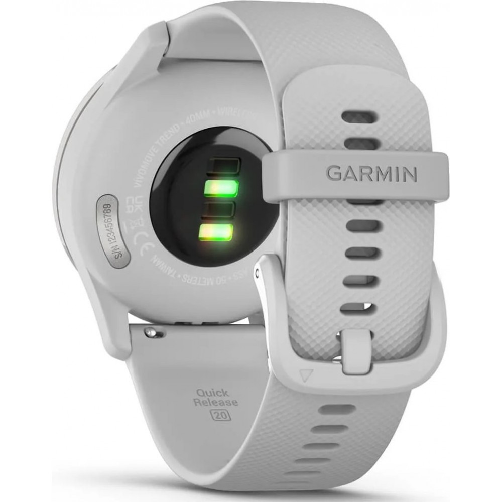Смарт-годинник Garmin Vivomove Trend Silver S. Steel Bezel w. Mist Gray Case and S. Band (010-02665-03)