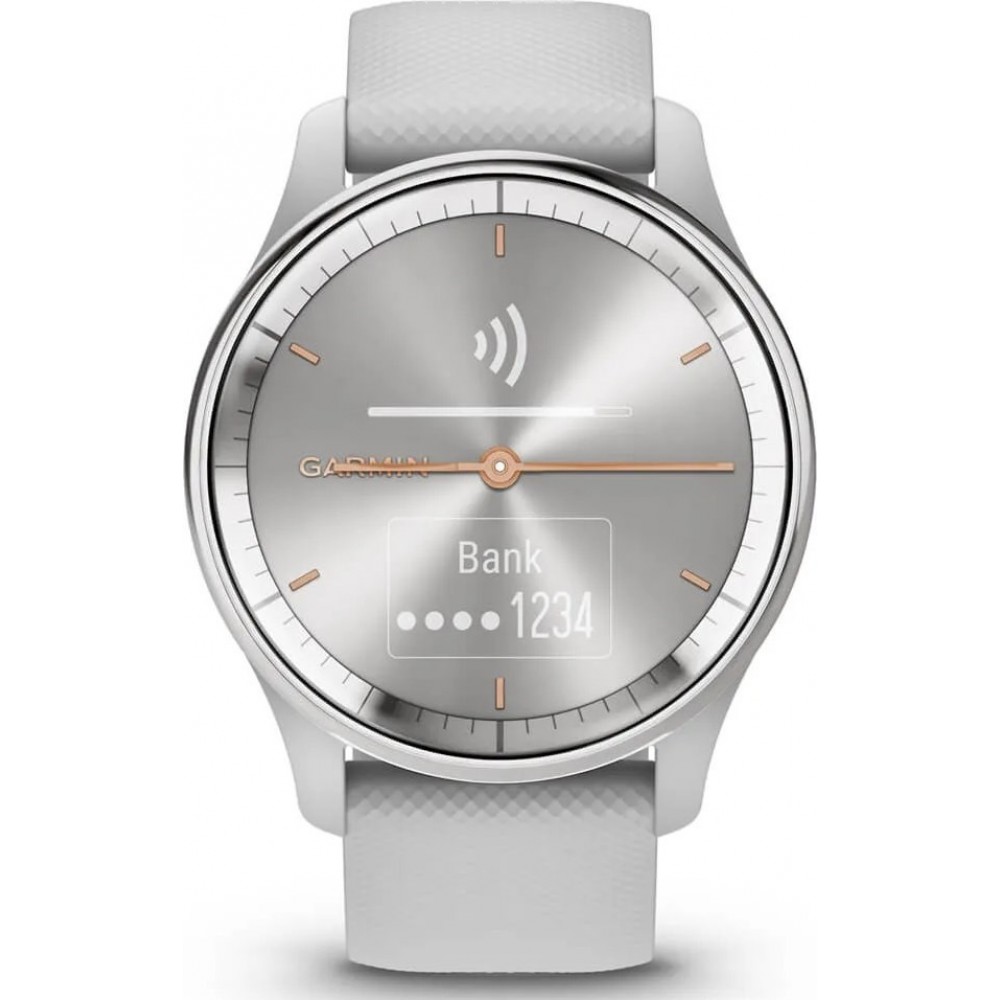 Смарт-годинник Garmin Vivomove Trend Silver S. Steel Bezel w. Mist Gray Case and S. Band (010-02665-03)