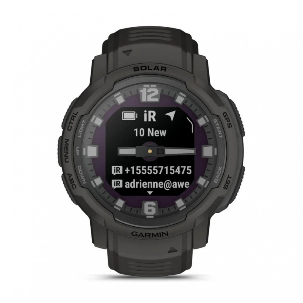 Смарт-годинник Garmin Instinct Crossover Solar Graphite (010-02730-11/01)