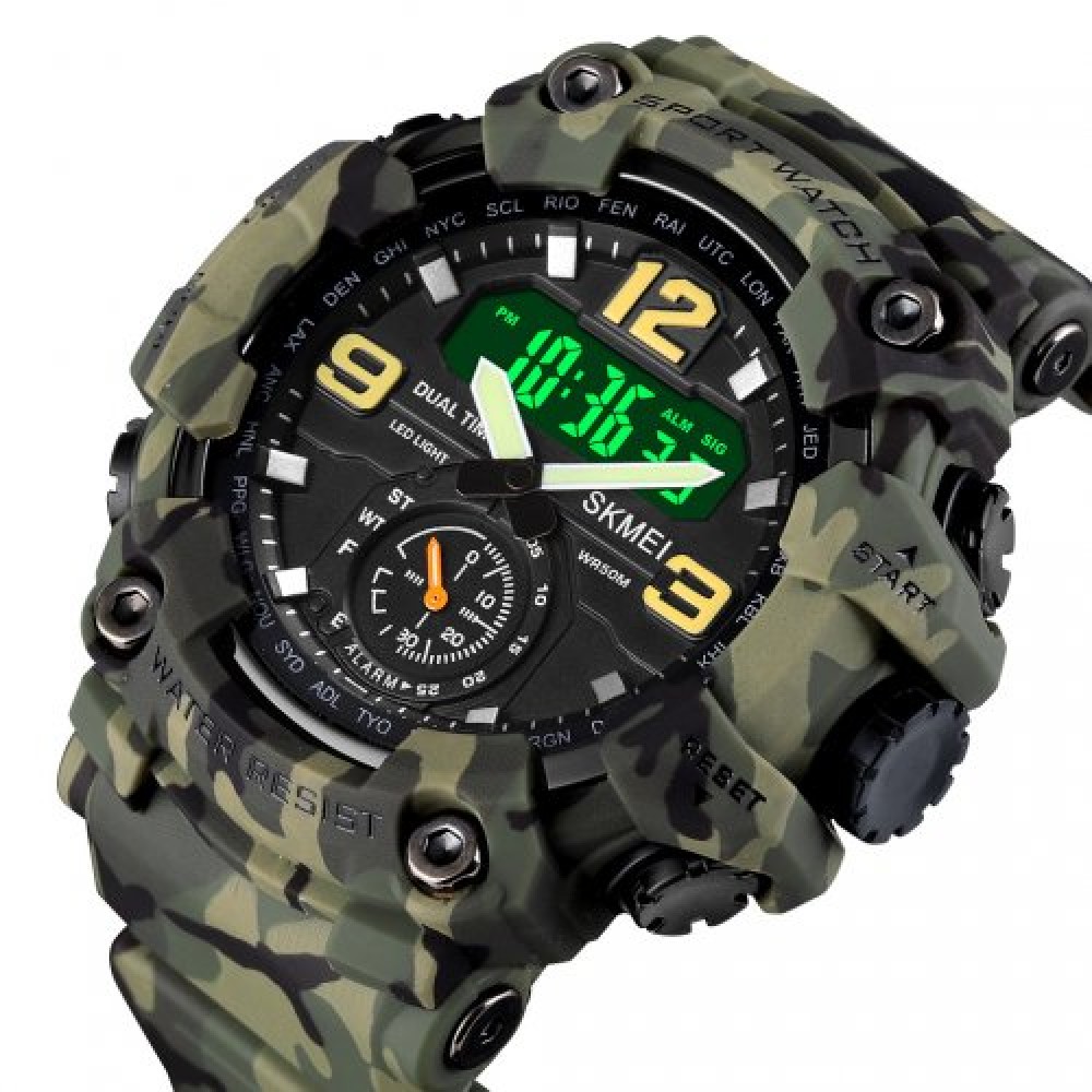 Годинник Skmei 1637CMGN Camo Green