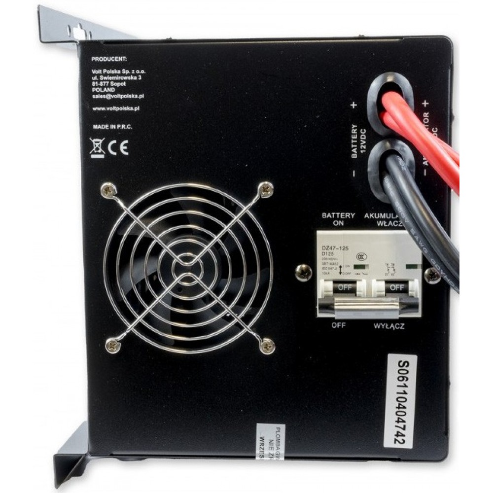 Гібридний ДБЖ/інвертор Volt Polska SINUS PRO 2400 W 12/230V 1600/2400W (3SP240012W)