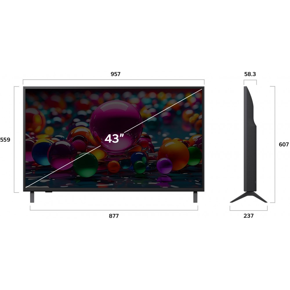 Телевізор LG 43UA751C0LA 4K Dolby Digital AirPlay 2 (2025)