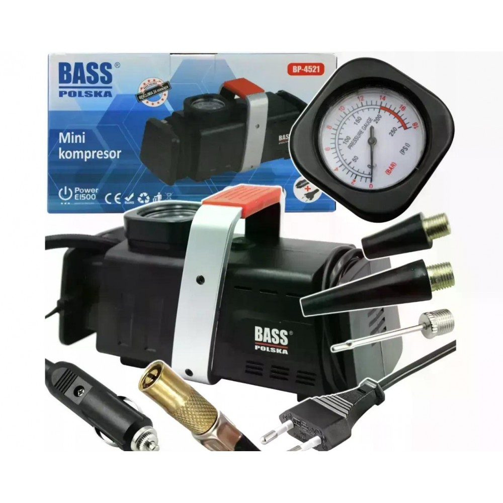 Компресор автомобільний 12 В/230 В Bass Polska 4521