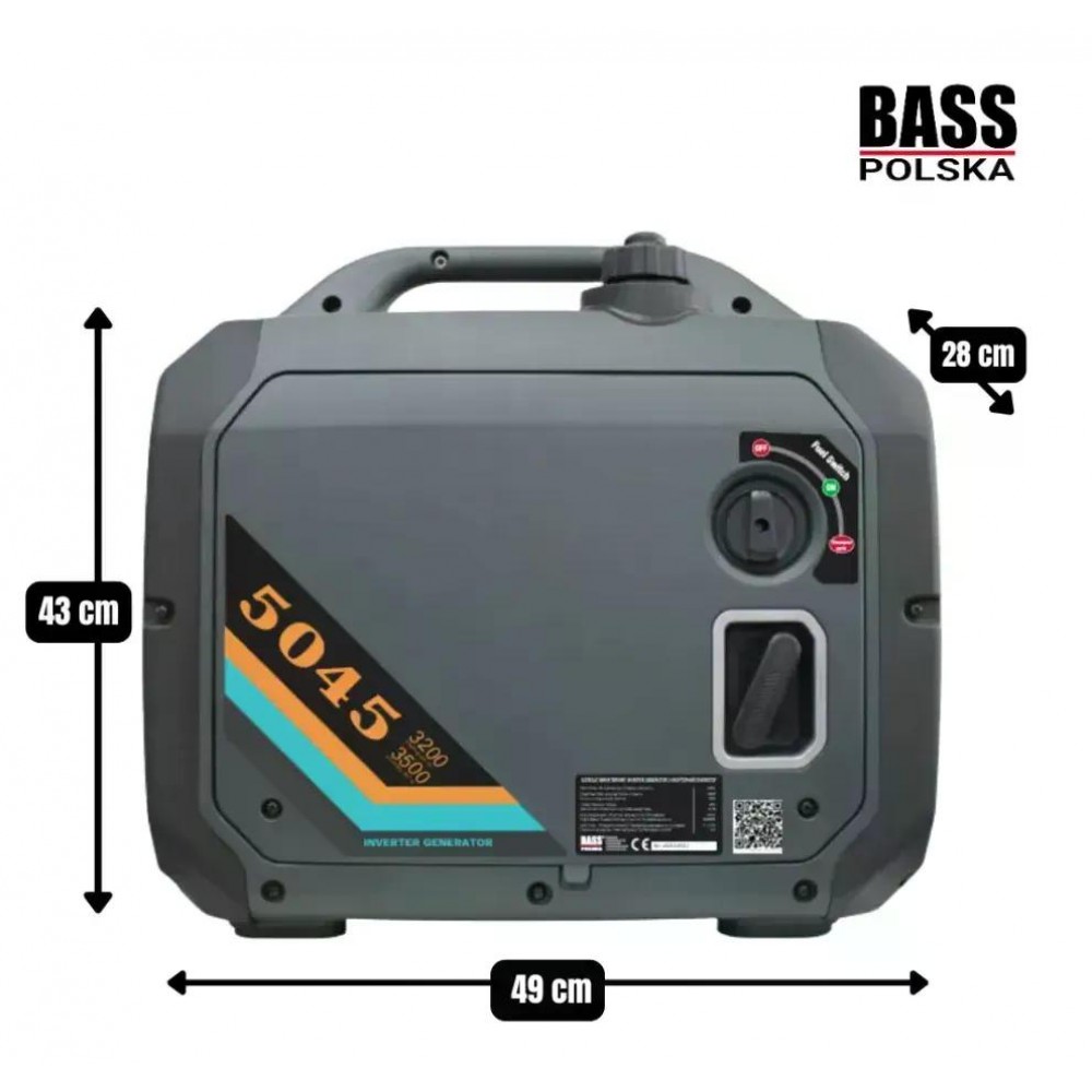 Генератор інверторний Bass Polska 5045 3.5 кВт — бензиновий, чистий синус, для будинку та техніки