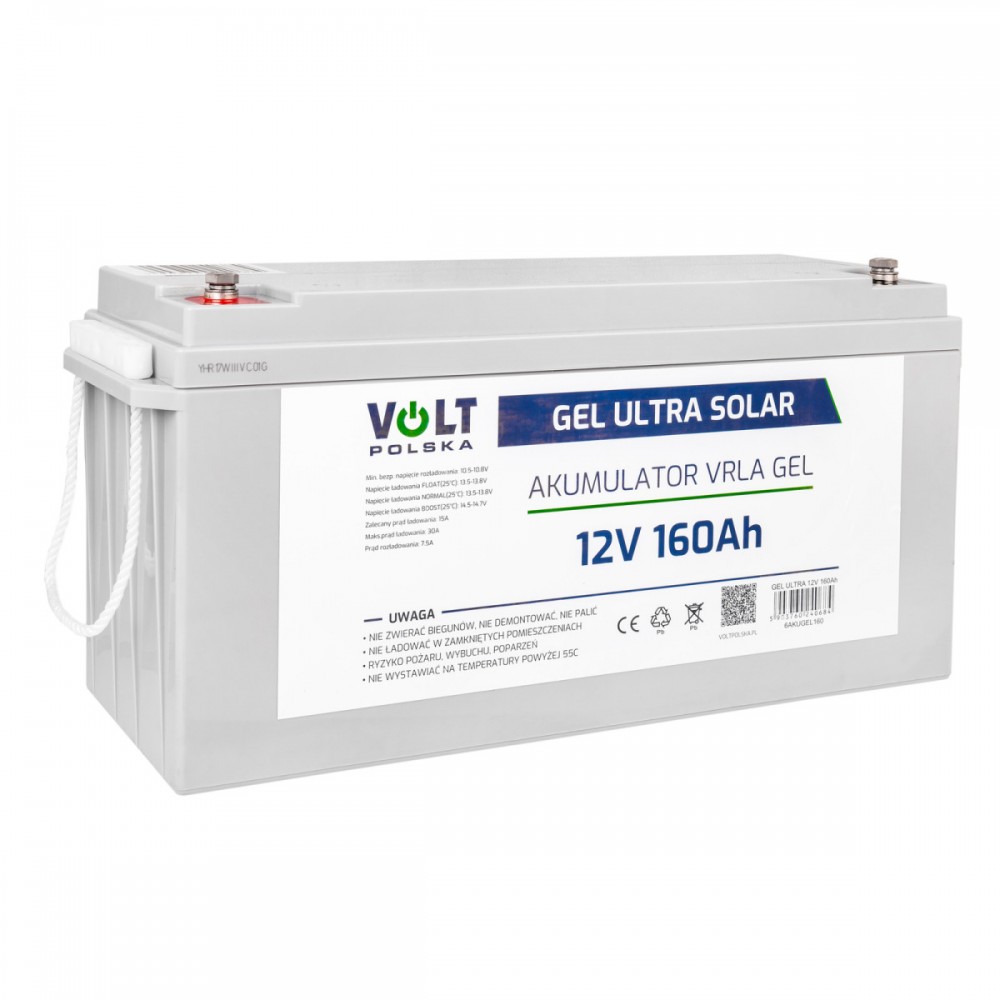 Акумулятор для ДБЖ/інвертора Volt Polska GEL VPRO PREMIUM 12V 160Ah (6AKUGEL160)