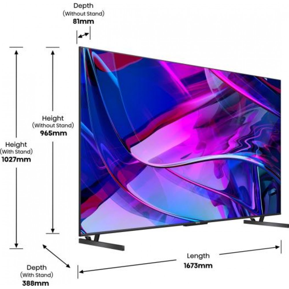 Телевізор Hisense 75U7KQ QLED 4K Dolby Vision