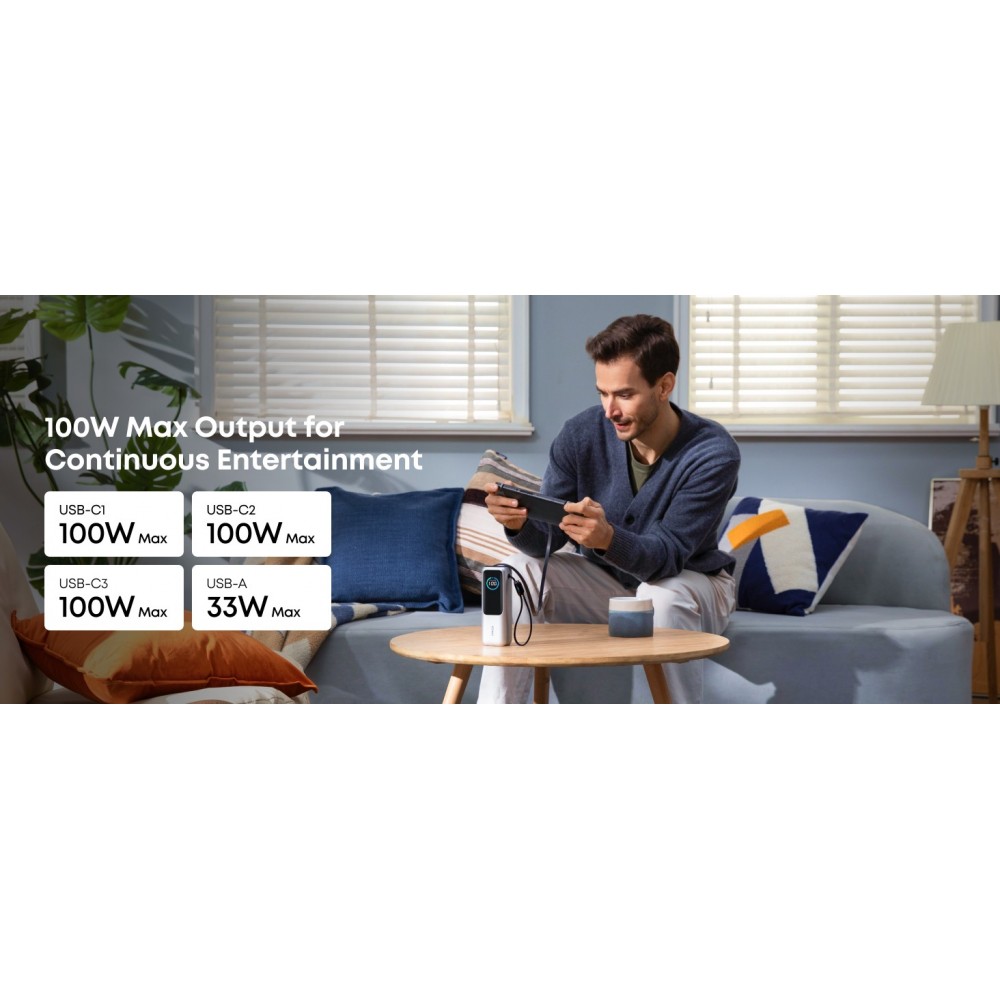 Anker ZOLO Power Bank 25000mAh 165W Silver (A1695H41)