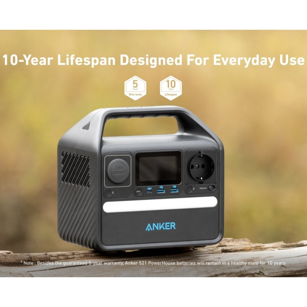 Зарядна станція Anker 521 PowerHouse 256Wh 200W (A1720)