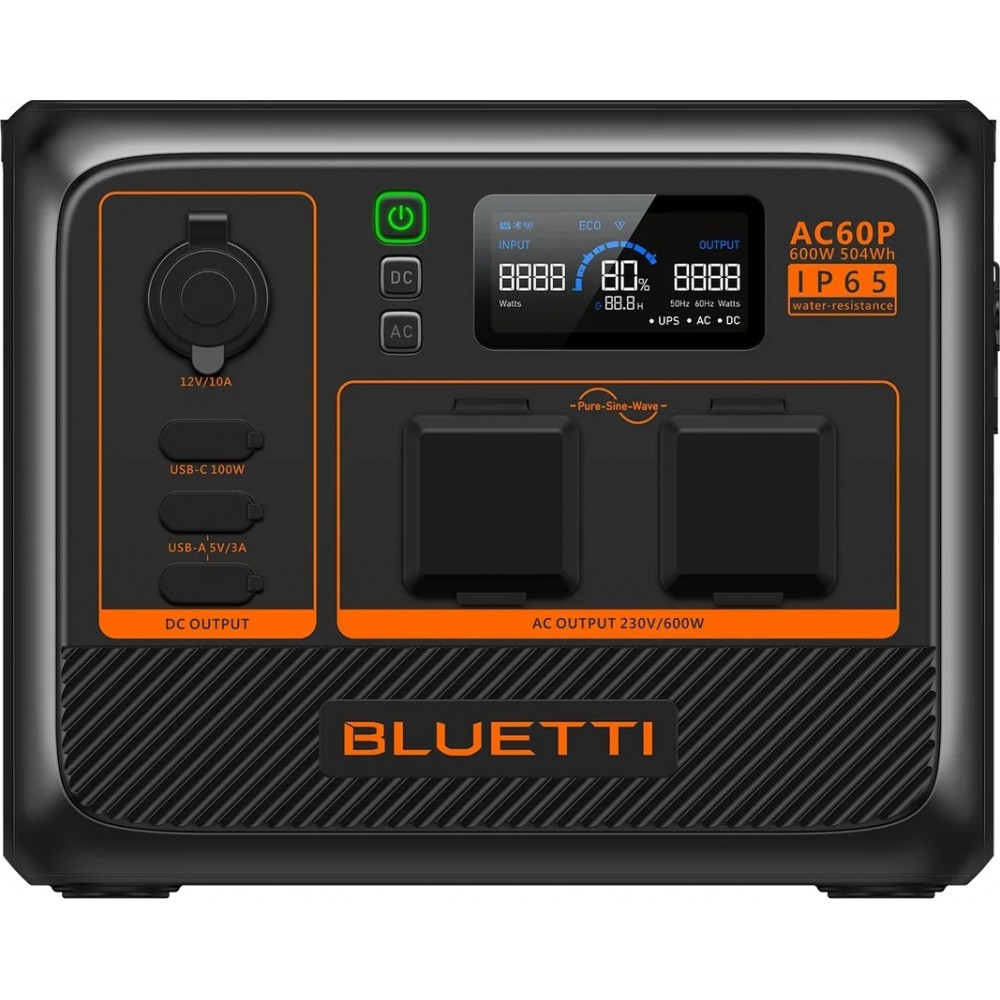 Зарядна станція Bluetti AC60P 600 Вт, 504 Вт/год LiFePO4