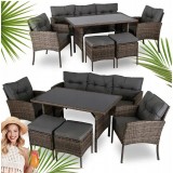 Садовий набір меблів коричневий ATLANTA Mebel Elite ME.ATLANTA/BR/RT/OGR/ZES