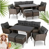 Садовий набір меблів коричневий ATLANTA Mebel Elite ME.ATLANTA/BR/RT/OGR/ZES