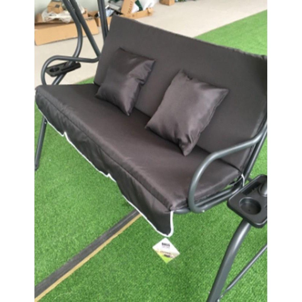 Гойдалка садова тримісна Bass Polska BH 10030 з підстаканниками та подушками