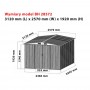 Садовий будиночок Bass Polska 3,1 х 2,6 х 1,9 м, сірий BH 28572