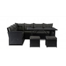 Набір садових меблів із техноратану DALLAS Mebel Elite ME.DALLAS/CZ/RT/OGR/ZES чорний