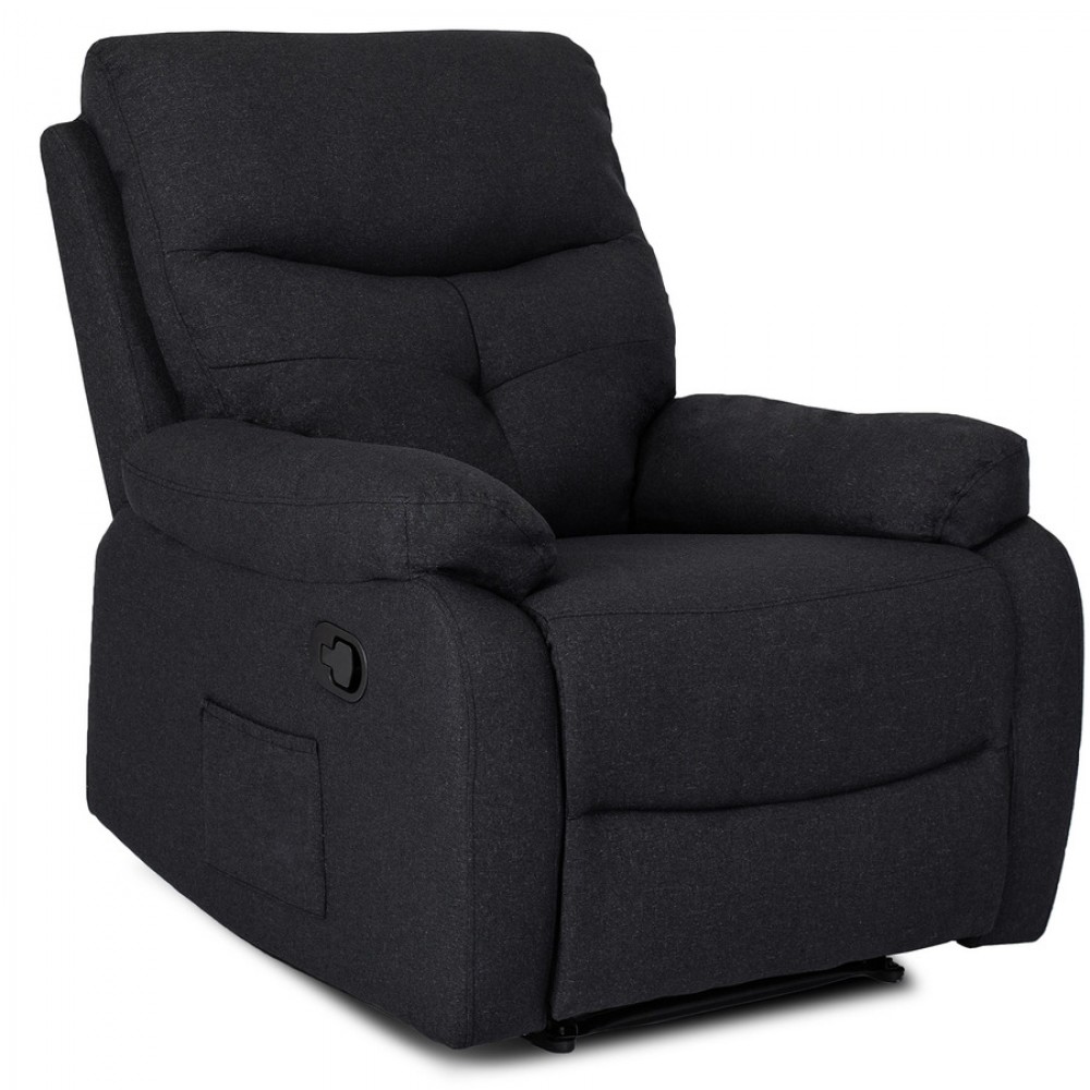 Крісло з масажем Mebel ELITE INTER Black (чорна тканина)