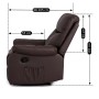 Крісло з масажем Mebel ELITE INTER Brown (коричнева екошкіра)