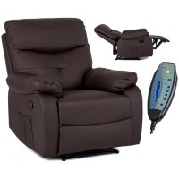 Крісло з масажем Mebel ELITE INTER Brown (коричнева екошкіра)
