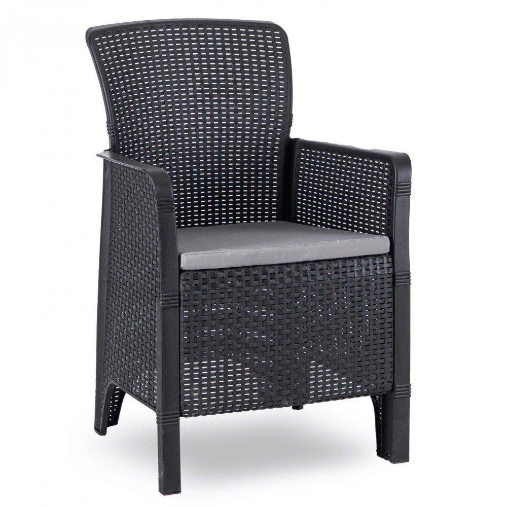 Комплект садових меблів MEBEL ELITE ARGOS FRESNO Чорний