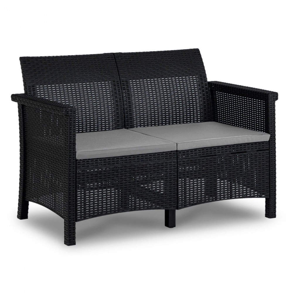 Комплект садових меблів MEBEL ELITE BRENTA чорний ME.BRENTA/CZ/RT/OGR/ZES