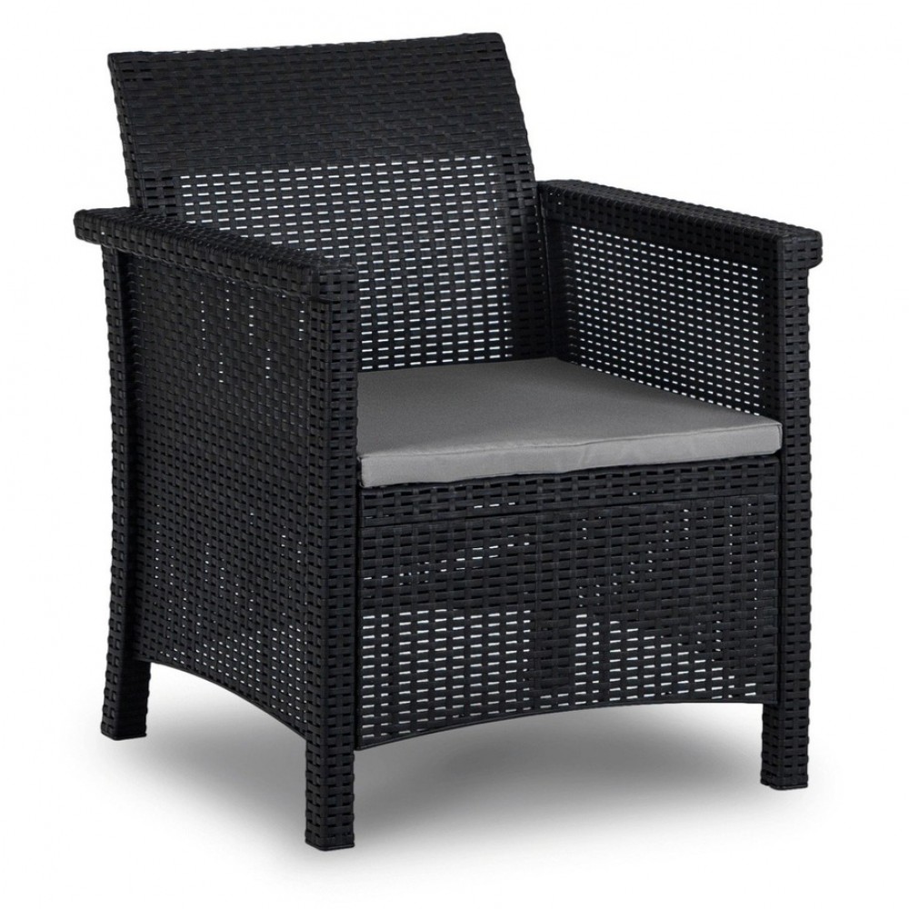 Комплект садових меблів MEBEL ELITE BRENTA чорний ME.BRENTA/CZ/RT/OGR/ZES