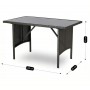 Комплект садових меблів Mebel ELITE Comodo (коричневий/сірий)
