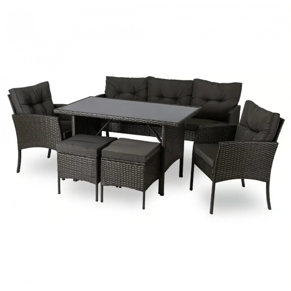 Комплект садових меблів Mebel ELITE Comodo (коричневий/сірий)