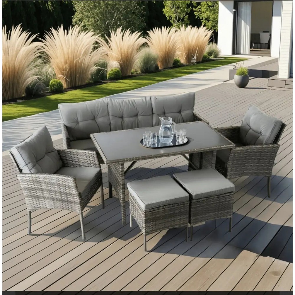 Комплект садових меблів Mebel ELITE Comodo (коричневий/сірий)