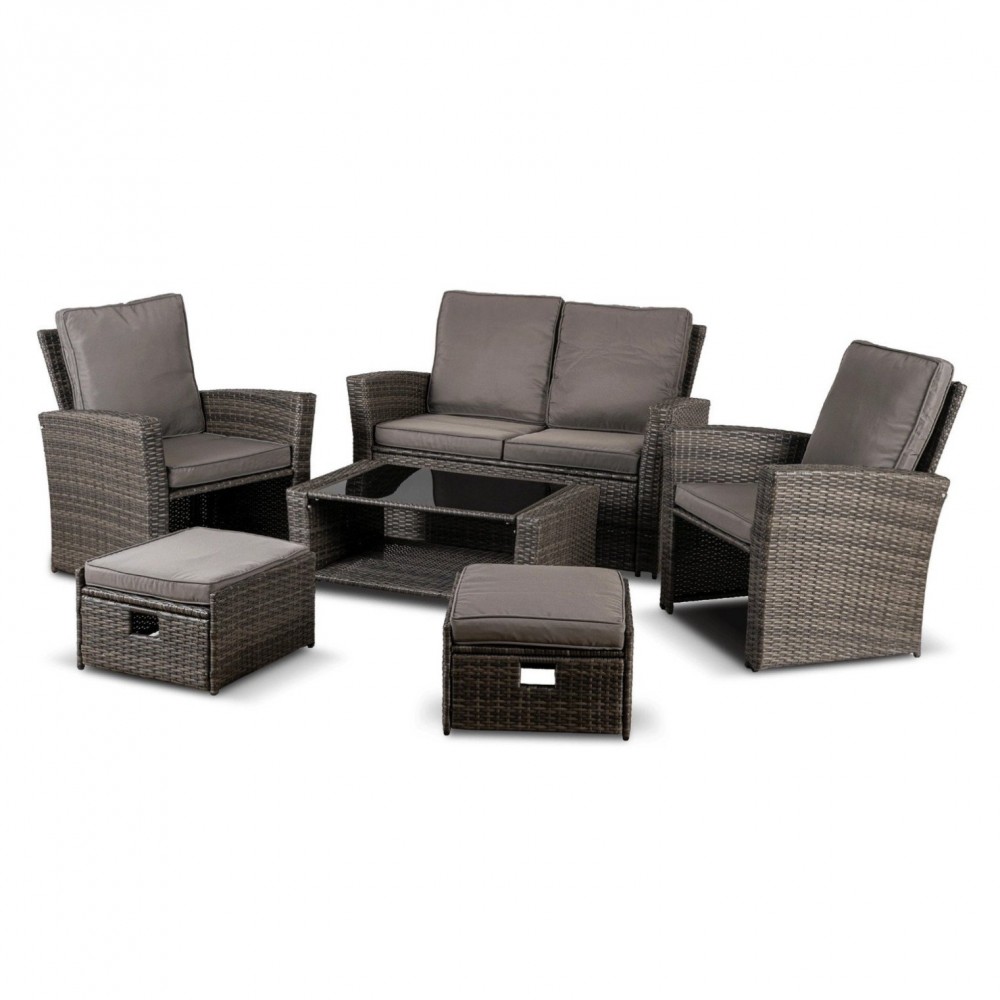 Набір садових меблів MEBEL ELITE DELGADO Сірий ME.DELGADO/P/RT/OGR/ZES