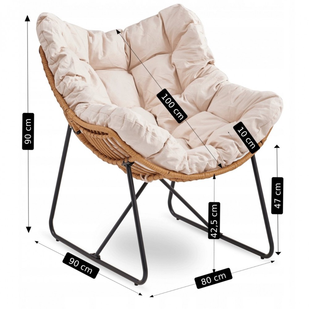 Крісло для відпочинку MEBEL ELITE FIN Beige  ME.FINBZTFW