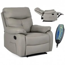 Крісло з масажем Mebel ELITE INTER Gray (сіра екошкіра)