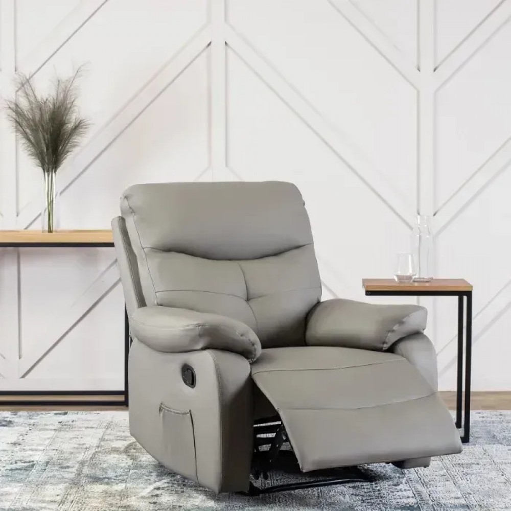 Крісло з масажем Mebel ELITE INTER Gray (сіра екошкіра)