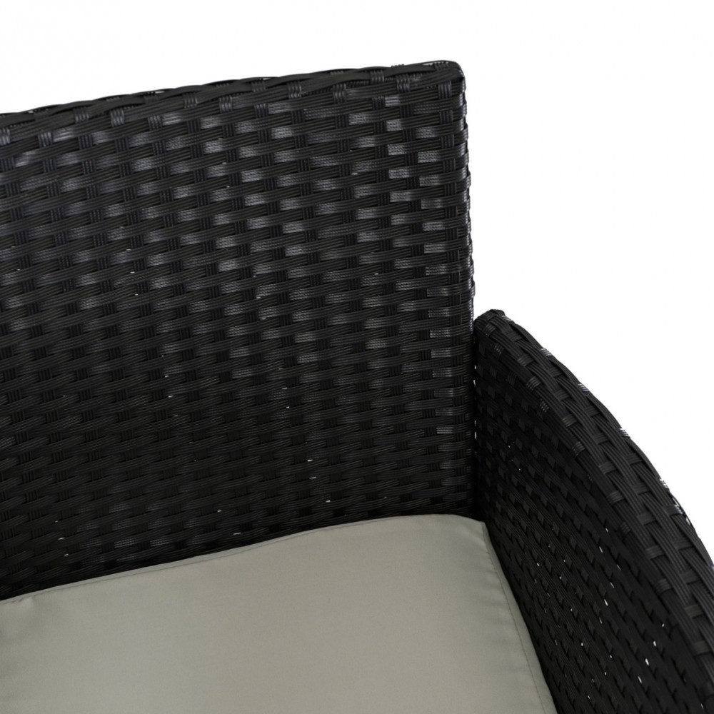 Набір садових меблів MEBEL ELITE POMONA чорний ME.POMONA/CZ/RT/OGR/ZES