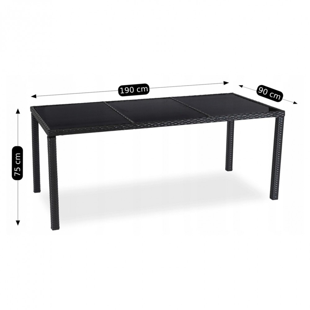 Набір садових меблів MEBEL ELITE POMONA чорний ME.POMONA/CZ/RT/OGR/ZES