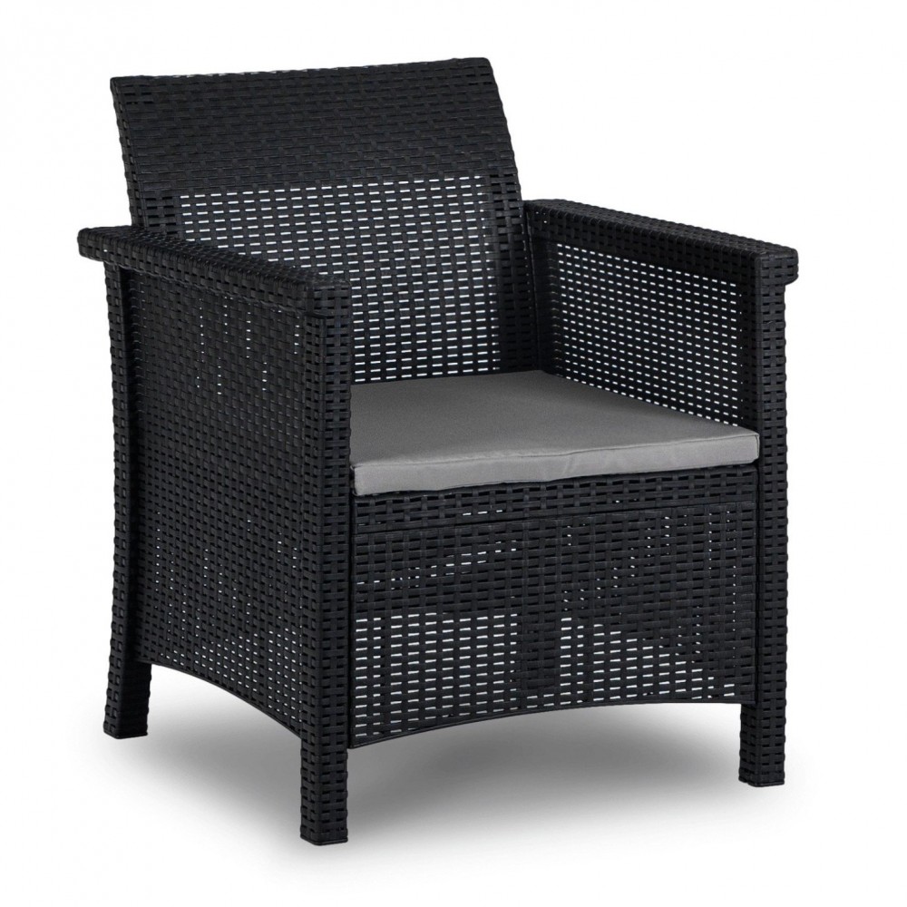 Комплект садових меблів MEBEL ELITE SAVIO Чорний ME.SAVIO/CZ/RT/OGR/ZES