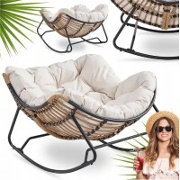 Садове крісло-гойдалка бежева ELTON Mebel Elite ME.ELTON/BZ/T/FW