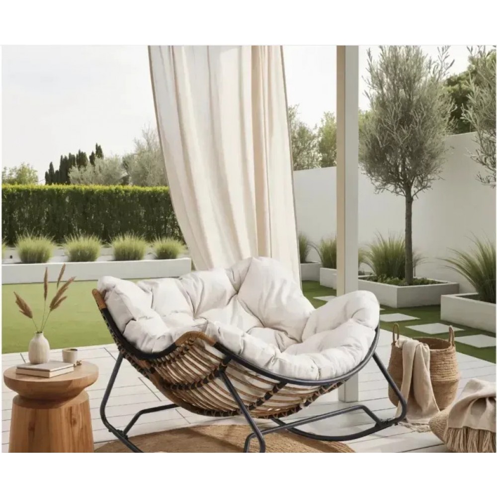 Садове крісло-гойдалка бежева ELTON Mebel Elite ME.ELTON/BZ/T/FW