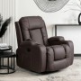 Крісло розкладне масажне Mebel Elite BOX Brown (коричнева екошкіра)