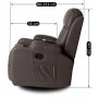 Крісло розкладне масажне Mebel Elite BOX Brown (коричнева екошкіра)