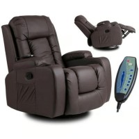 Крісло розкладне масажне Mebel Elite BOX Brown (коричнева екошкіра)