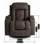 Крісло розкладне масажне Mebel Elite BOX Brown (коричнева екошкіра)