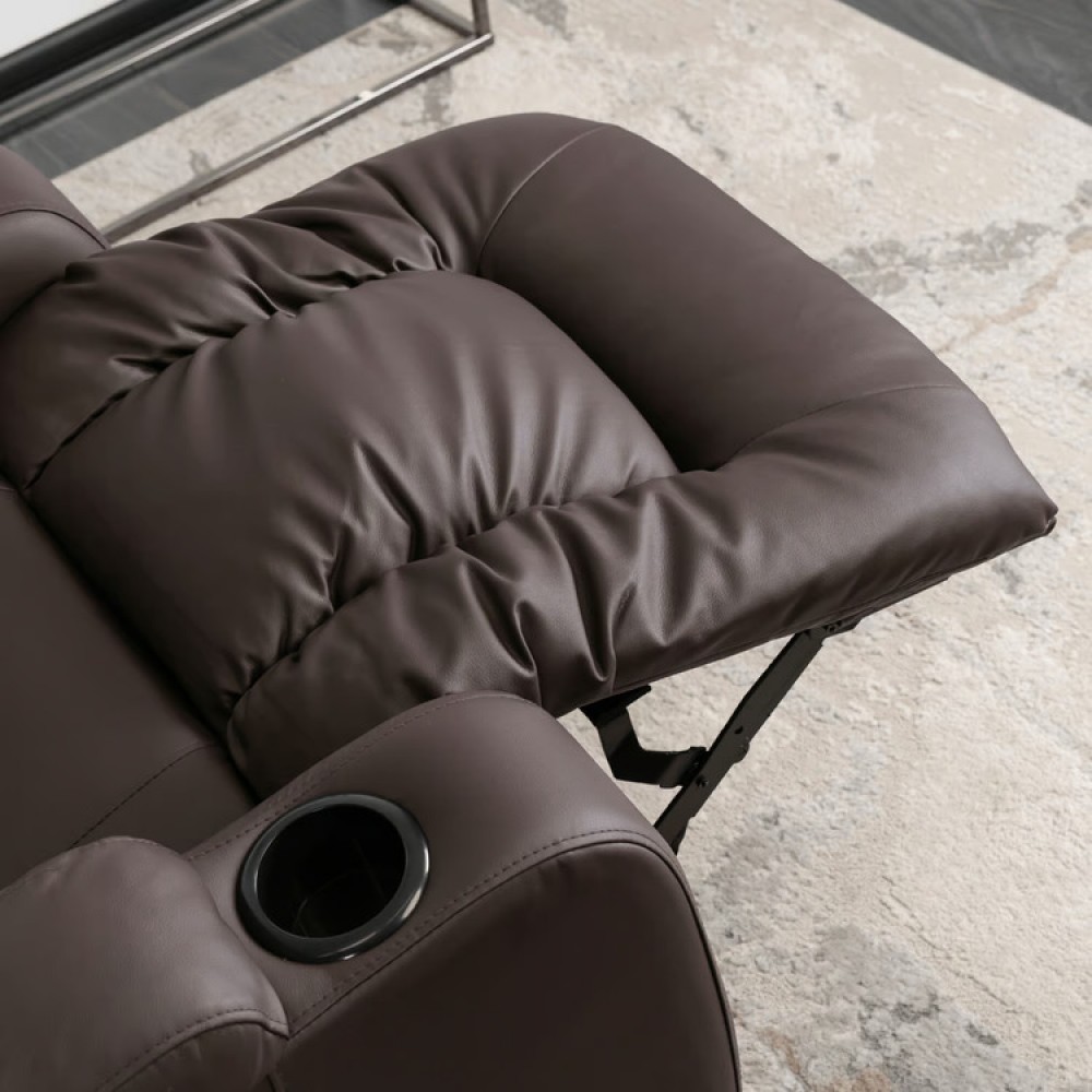 Крісло розкладне масажне Mebel Elite BOX Brown (коричнева екошкіра)