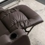 Крісло розкладне масажне Mebel Elite BOX Brown (коричнева екошкіра)
